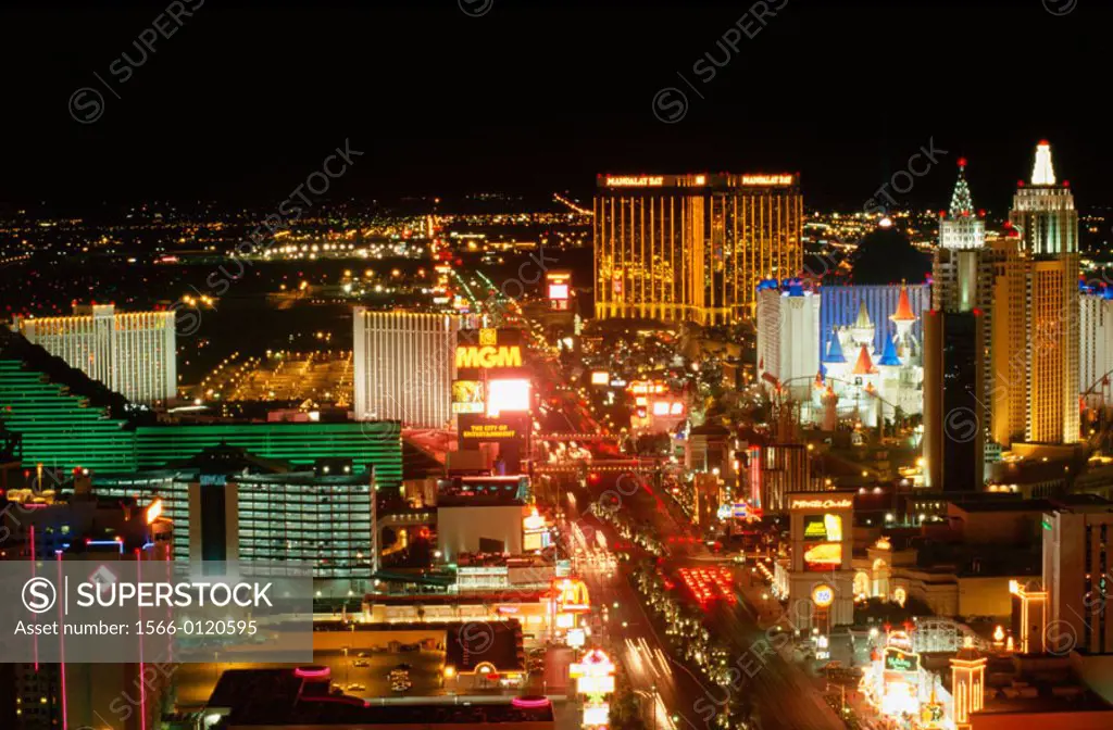 The Strip. South Las Vegas Boulevard. Las Vegas. Nevada. USA