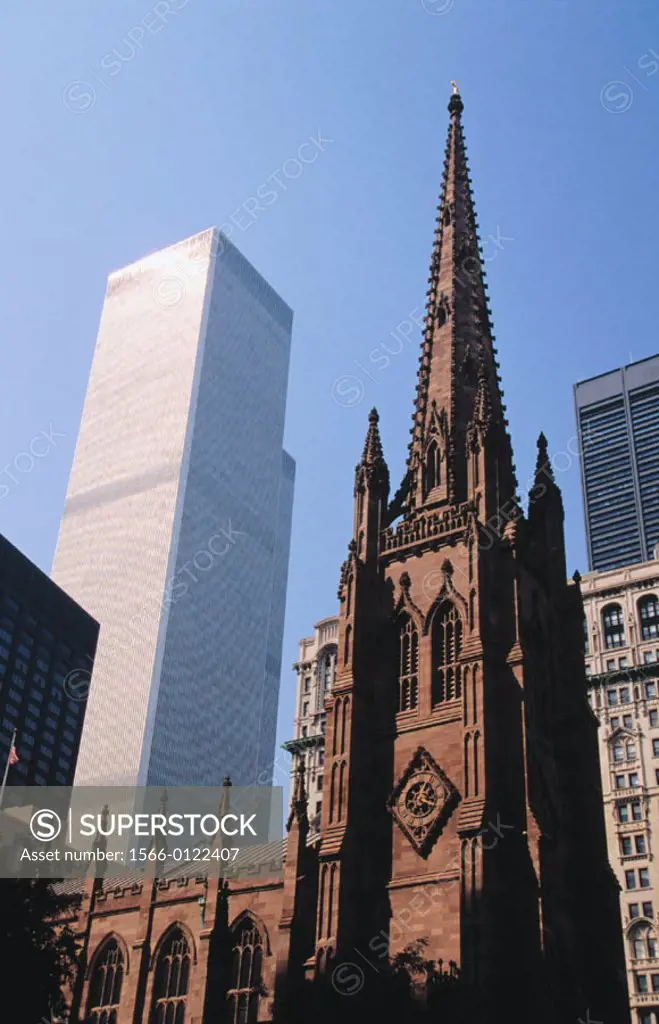 Trinity Church. Lower Manhattan. New York City. USA