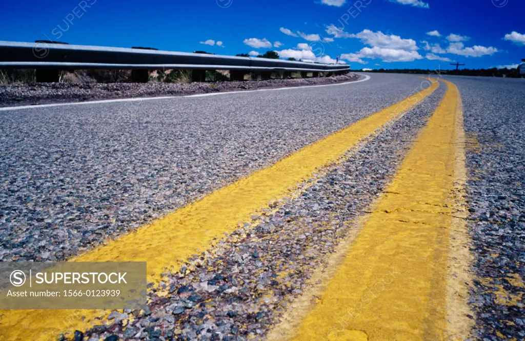 Road stripe in New Mexico. USA
