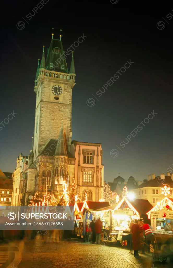Christmas market. Old Town Square. Pregue. Czech Republic