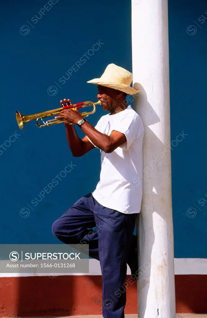 Trumpet Player from Trinidad de Cuba. Cuba