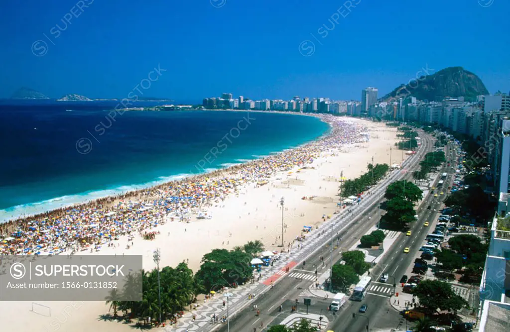 The Beach of Copacabana. Rio de Janeiro. Brazil