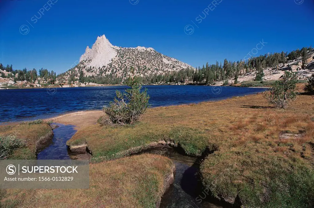 Cathedral Peak from Budd Lake, Yosemite National Park. California. USA