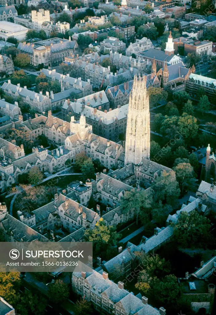 Harkness Tower at Branford College. Yale University . New Haven. Connecticut. USA