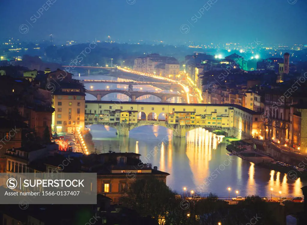 Ponte Vecchio over Arno River. Florence. Italy