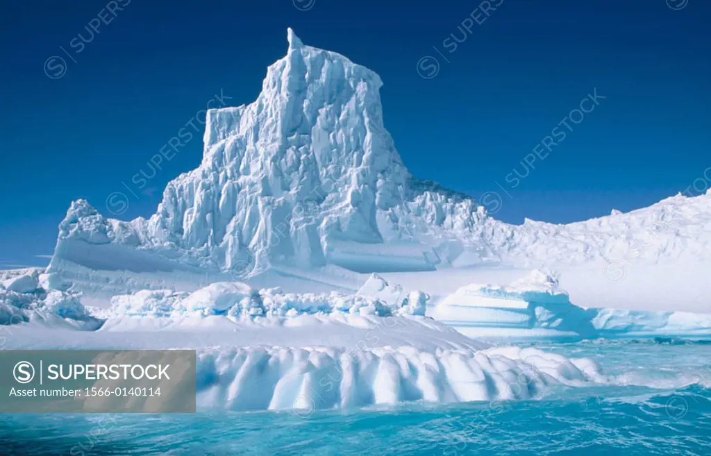 Eroded iceberg in Lemaire Channel. Antarctic Peninsula. Antarctica