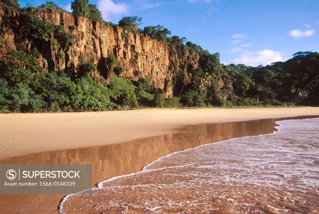 A stunning beach off the leeward coast of Fernando De Noronha Island, Brazil, Atlantic Ocean.