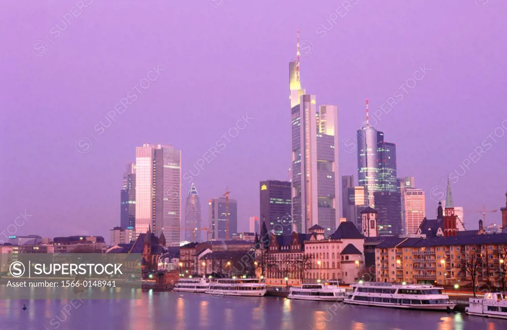 Frankfurt skyline. Hessen. Germany