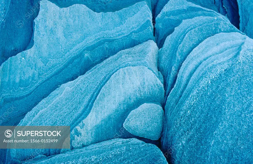 Rock patterns: detail Lake Huron rock formation in shadow. Killbear Provincial Park. Ontario, Canada