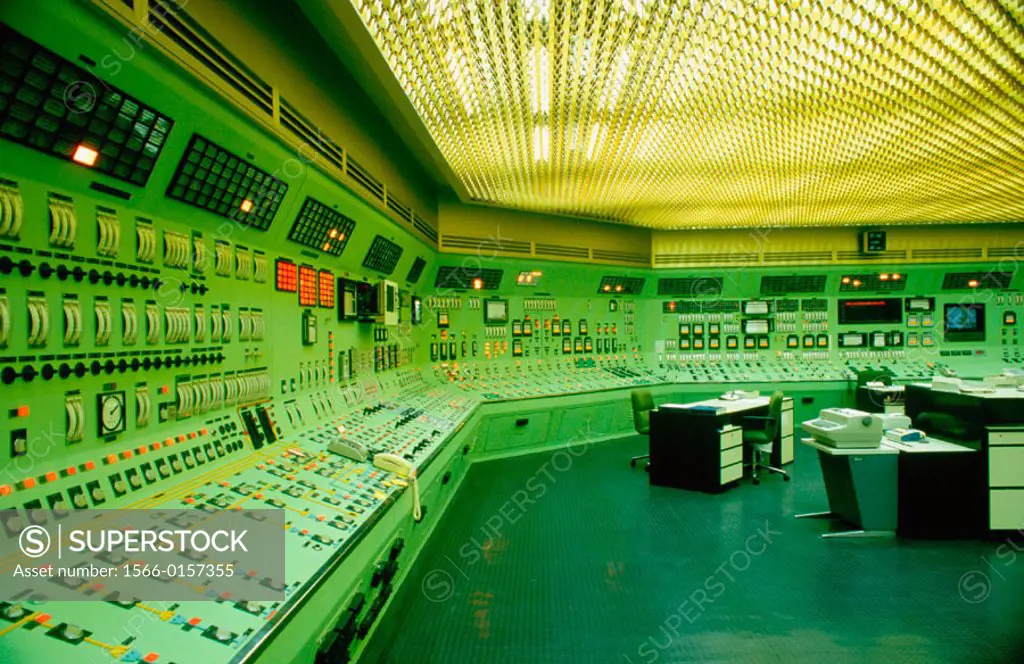 Control room in the nuclear power plant of Almaraz. Cáceres province. Spain