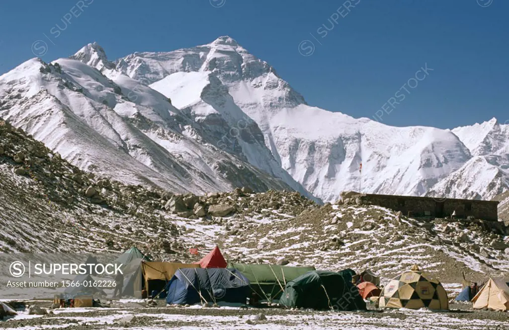 Everest base camp. Tibet.