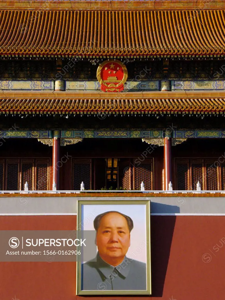 Portrait of Mao Zedong, Gate of Heavenly Peace. Tiananmen Square. Beijing. China