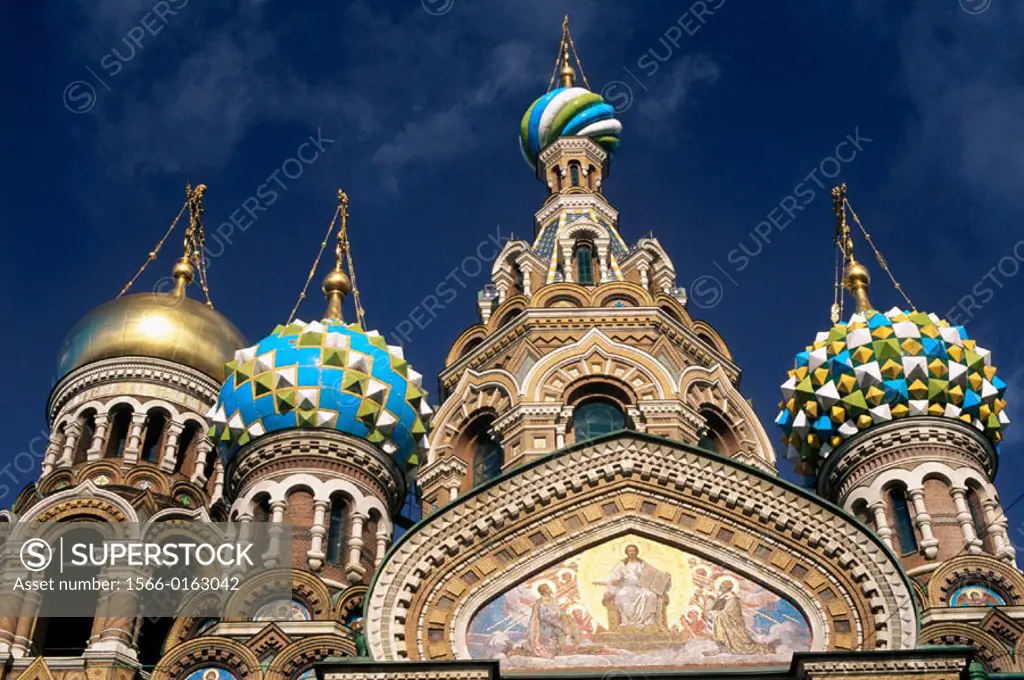 Church of the Bleeding Savior (aka Resurrection Church, Nabereschnaja Kanala Gribojedowa). St. Petersburg. Russia