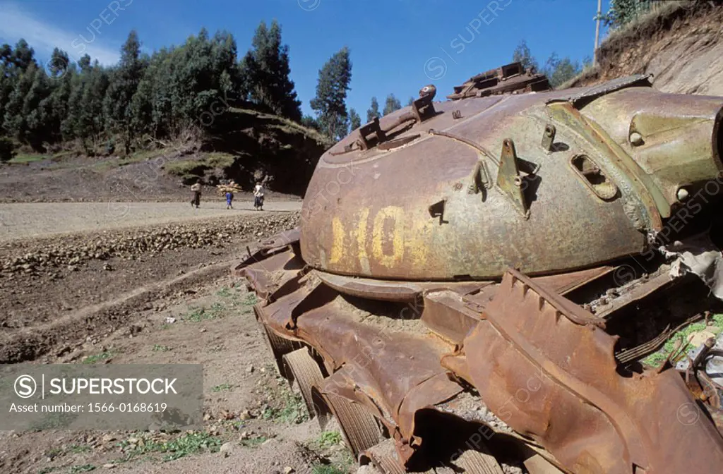 Shell of tank. Sentebe. Shewa province, Ethiopia