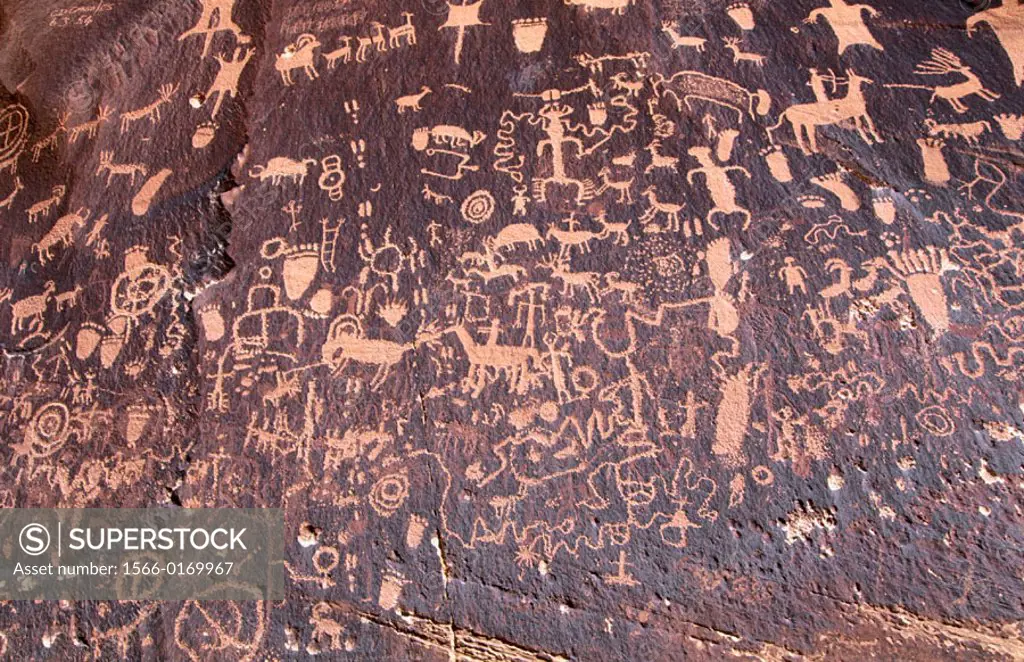 Newspaper Rock. Native American Art. Canyonlands National Park. Utah. USA