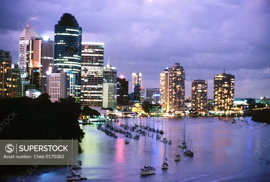 Brisbane, Australia, in the early evening, the late 90s