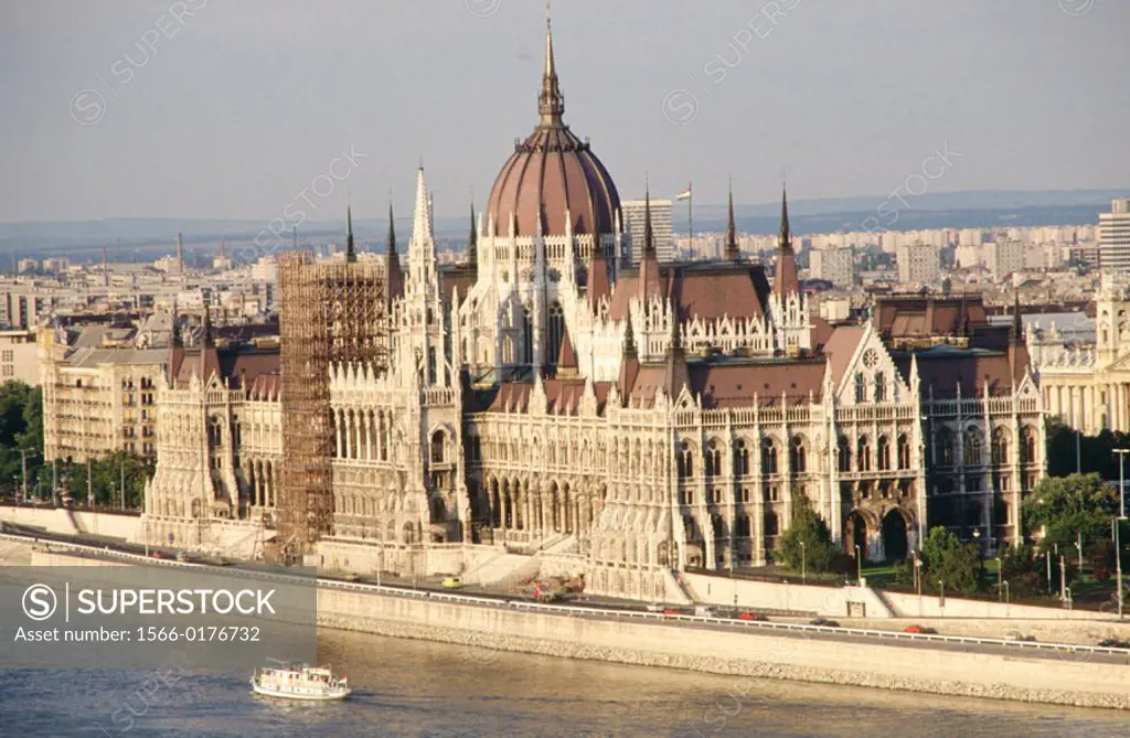 Parliament on the Danube. Budapest. Hungary