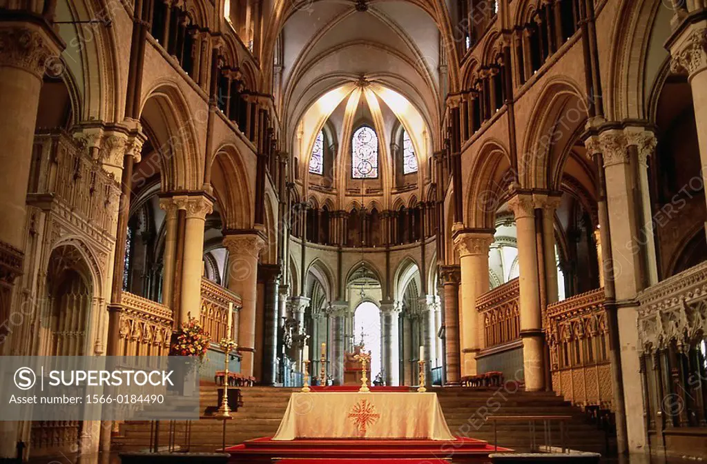 Cathedral interior. Canterbury. England. UK.