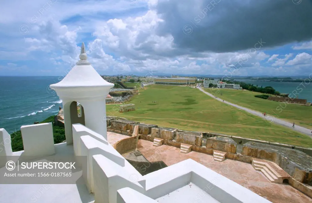 Views from El Morro fortress. Old San Juan. Puerto Rico.