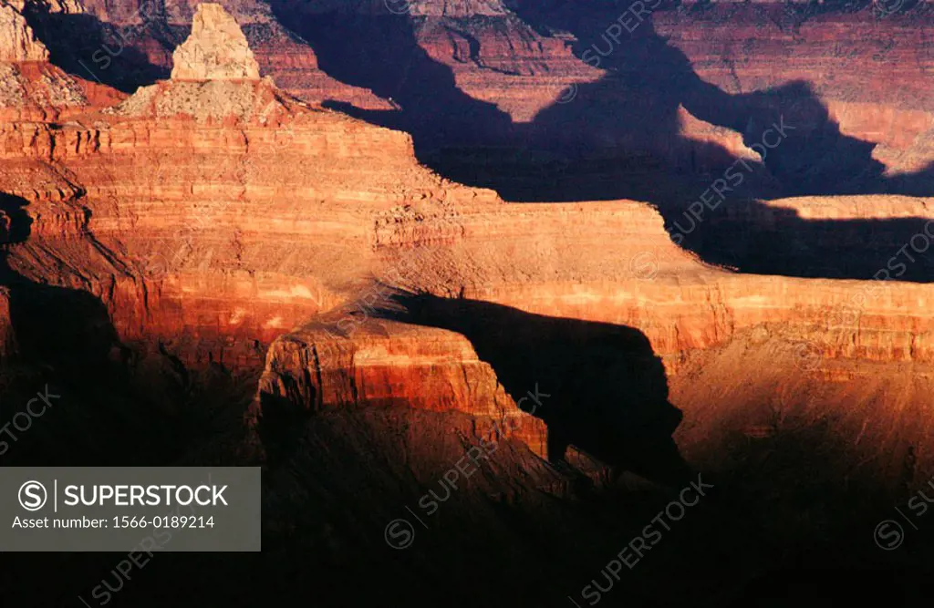 The Grand Canyon at sunset. Arizona. USA