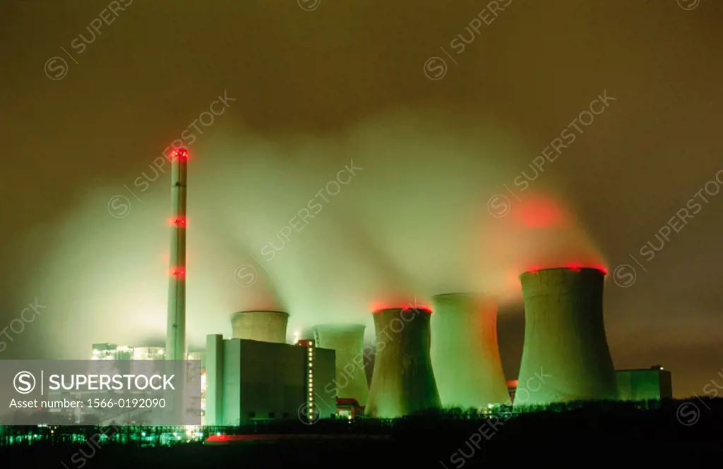 Coal-fired power station. North Rhine Westphalia, Germany