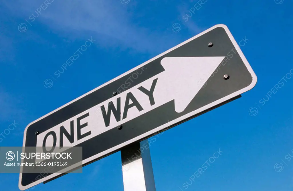 One way sign