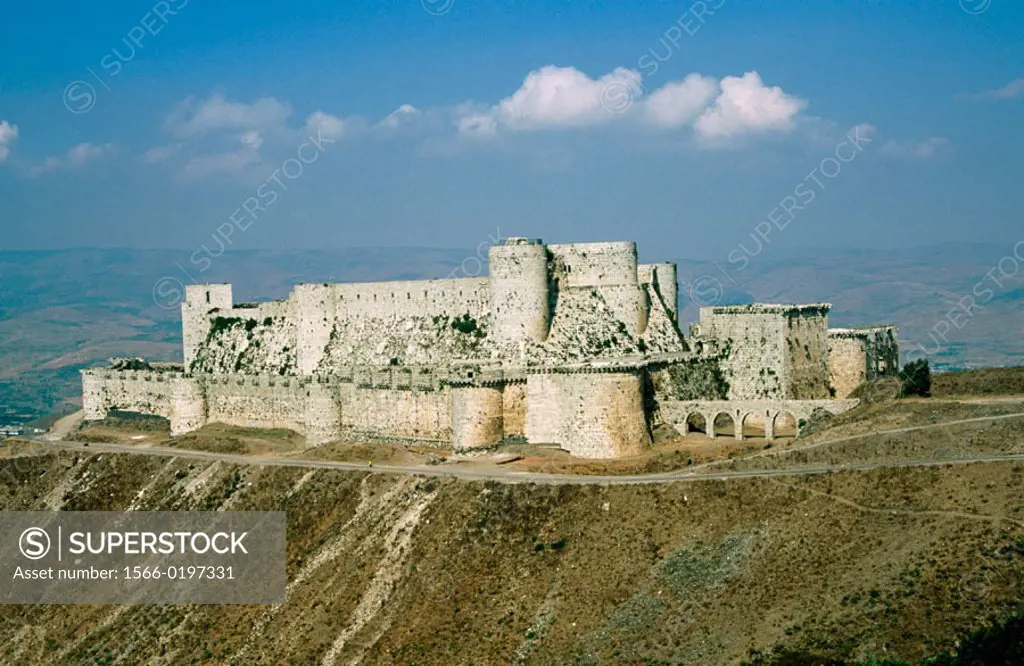 Krak des Chevaliers (Castle of the Knights). Qalaat al Hosn, Syria