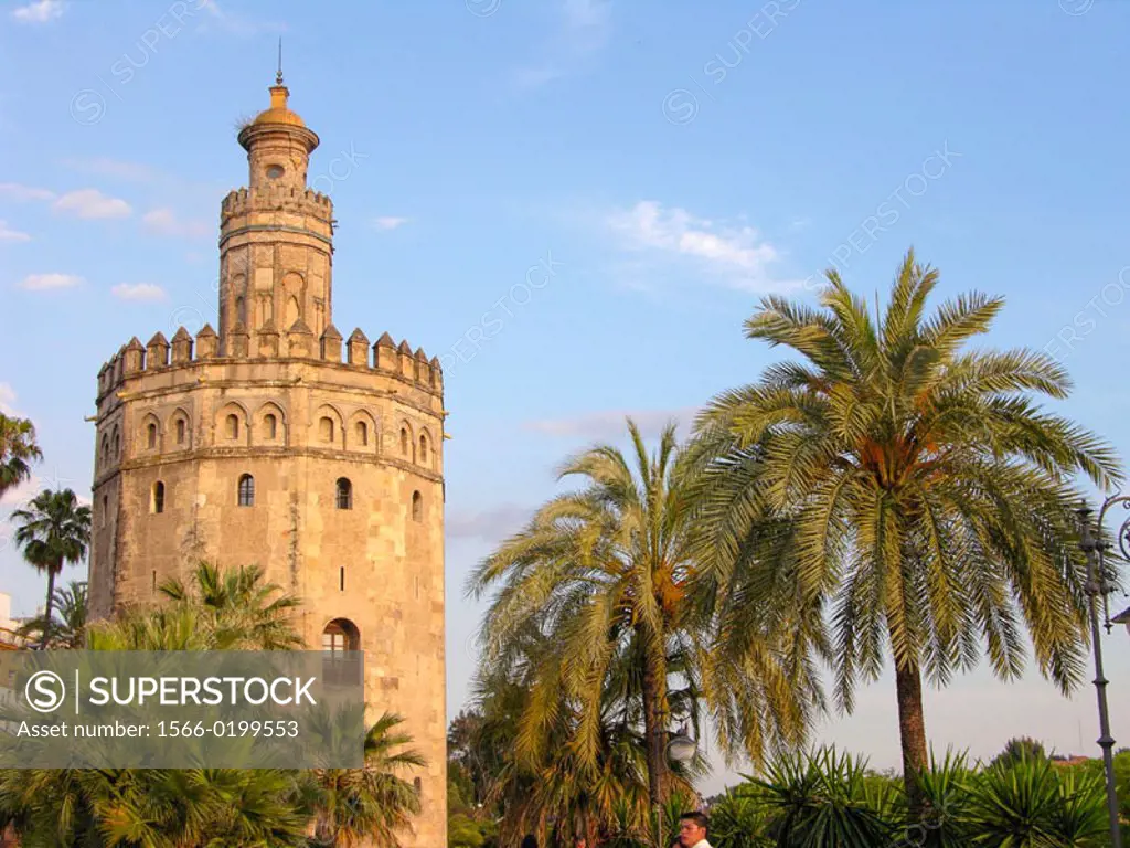 Torre del oro (gold tower). City of Sevilla. Andalucia. Spain