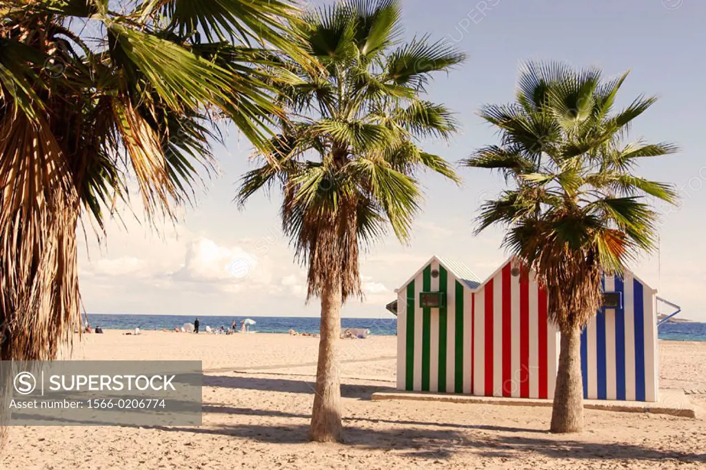 Playa de Poniente beach. Benidorm. Alicante province, Spain