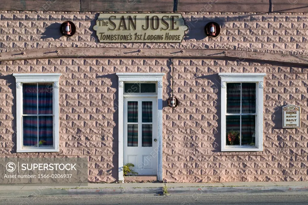 The San José, first town hotel. Tombstone, America´s gunfight capital. Arizona, USA