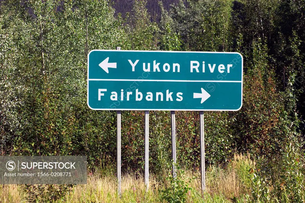highway sign directions,Alaska
