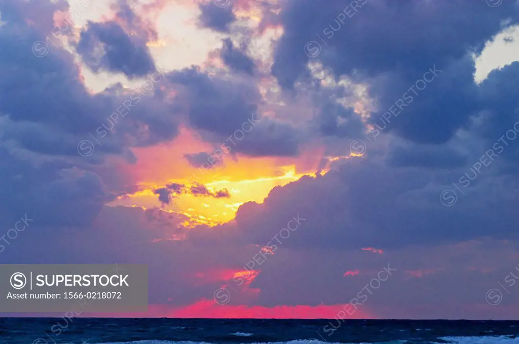 Sunset with clouds. Tarifa. Andalucia. Spain
