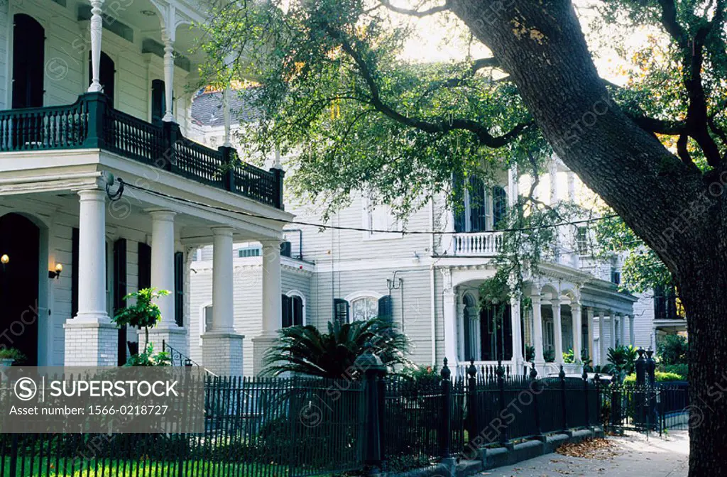 Old Creole mansion along Esplanade Avenue, Garden District. New Orleans. Louisiana, USA