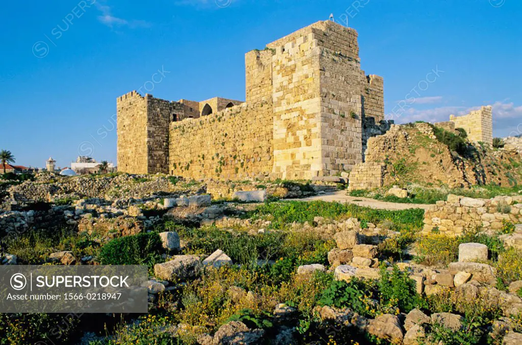 Crusaders´ Castle. Byblos, archaeological site. Lebanon.