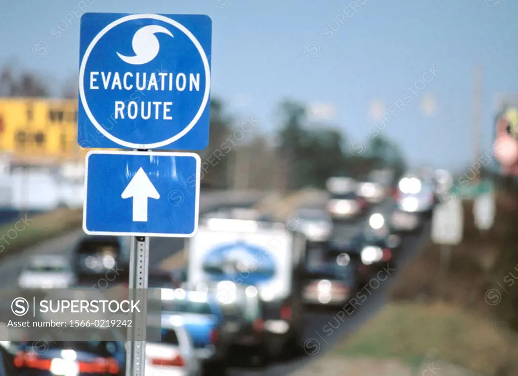 Evacuation Route. Myrtle Beach. South Carolina. USA