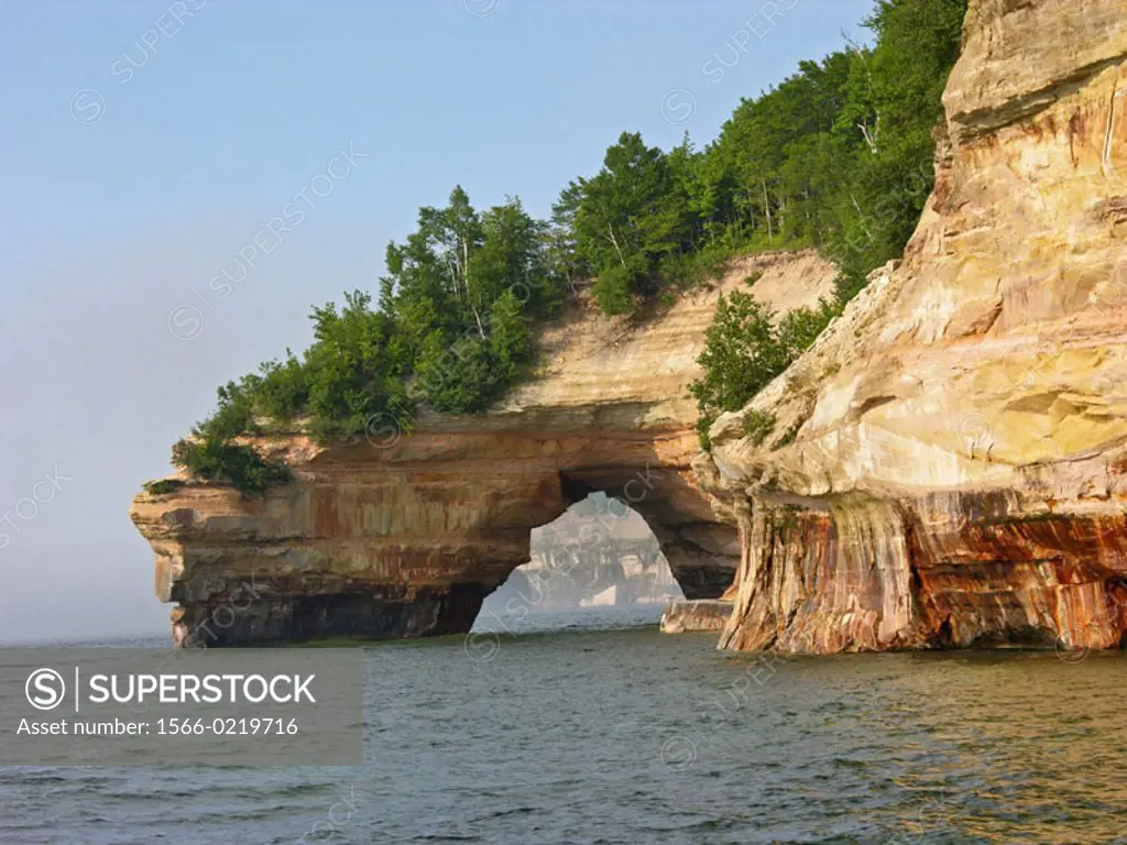 Pictured Rocks National Lakeshore at Munising Michigan Upper Peninsula on Lake Superior