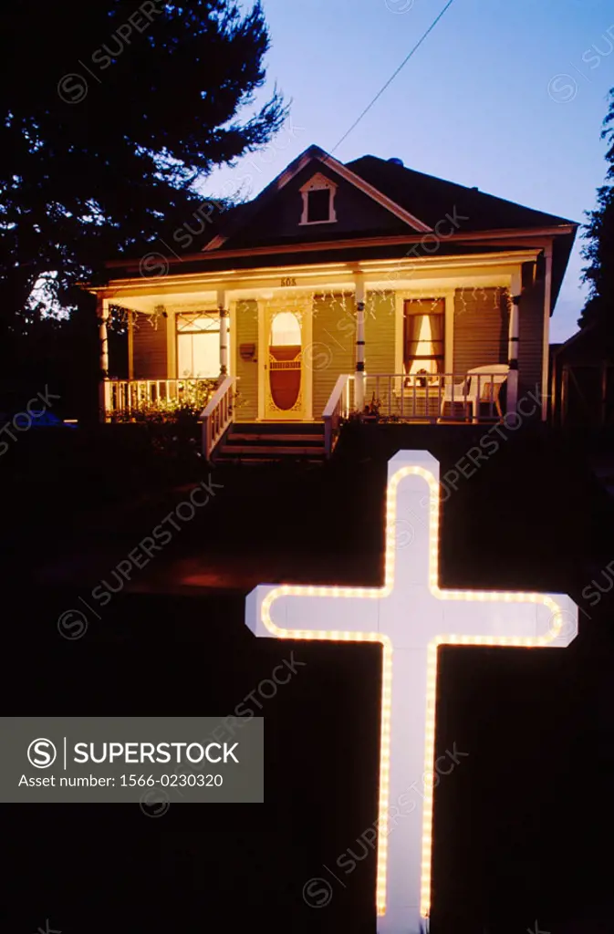 Small house with cross