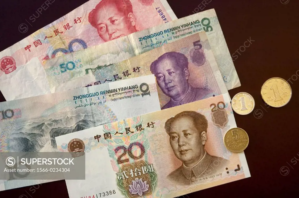 Chinese currency. China. Asia.