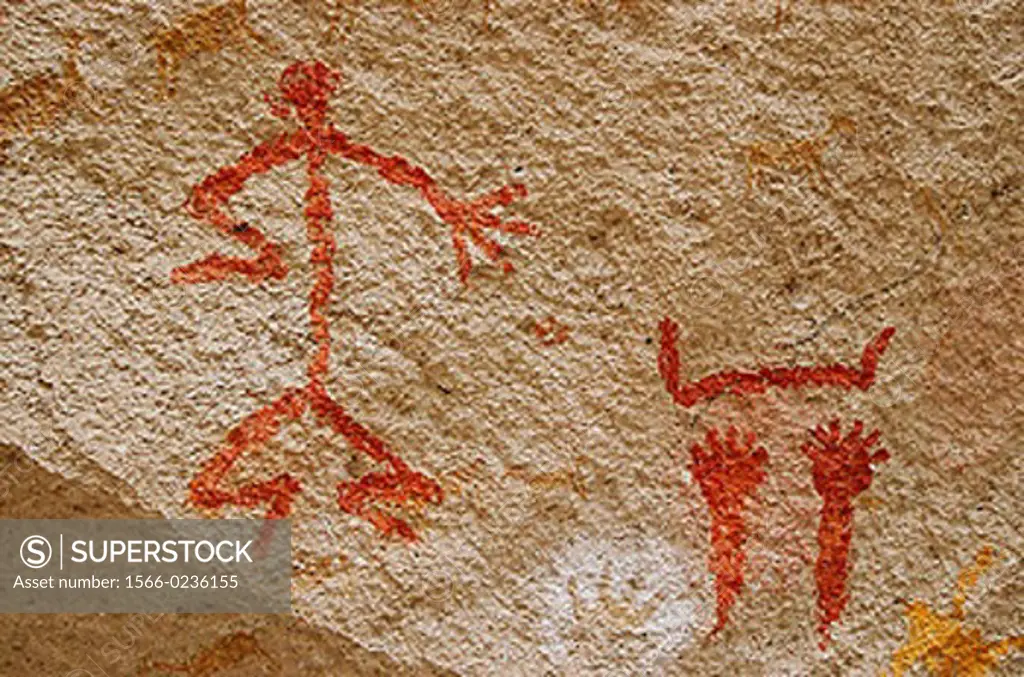 Prehistoric cave paintings. Santa Cruz. Argentina