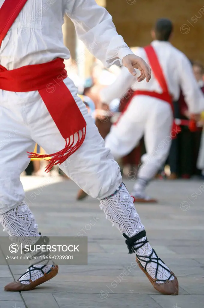Espatadantza Dance. Basque folklore. Legazpi, Gipuzkoa, Euskadi. Spain.