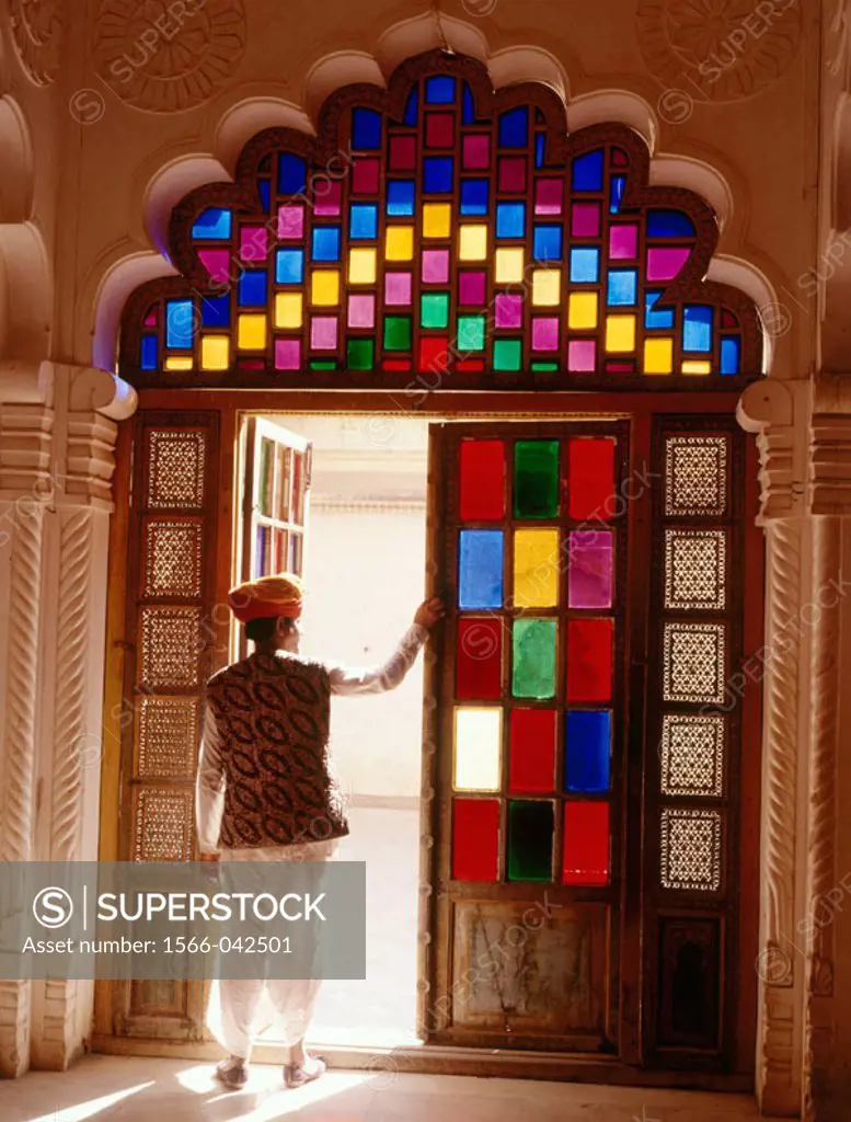 Mehrangarh Fort door. Jodhpur. Rajasthan. India