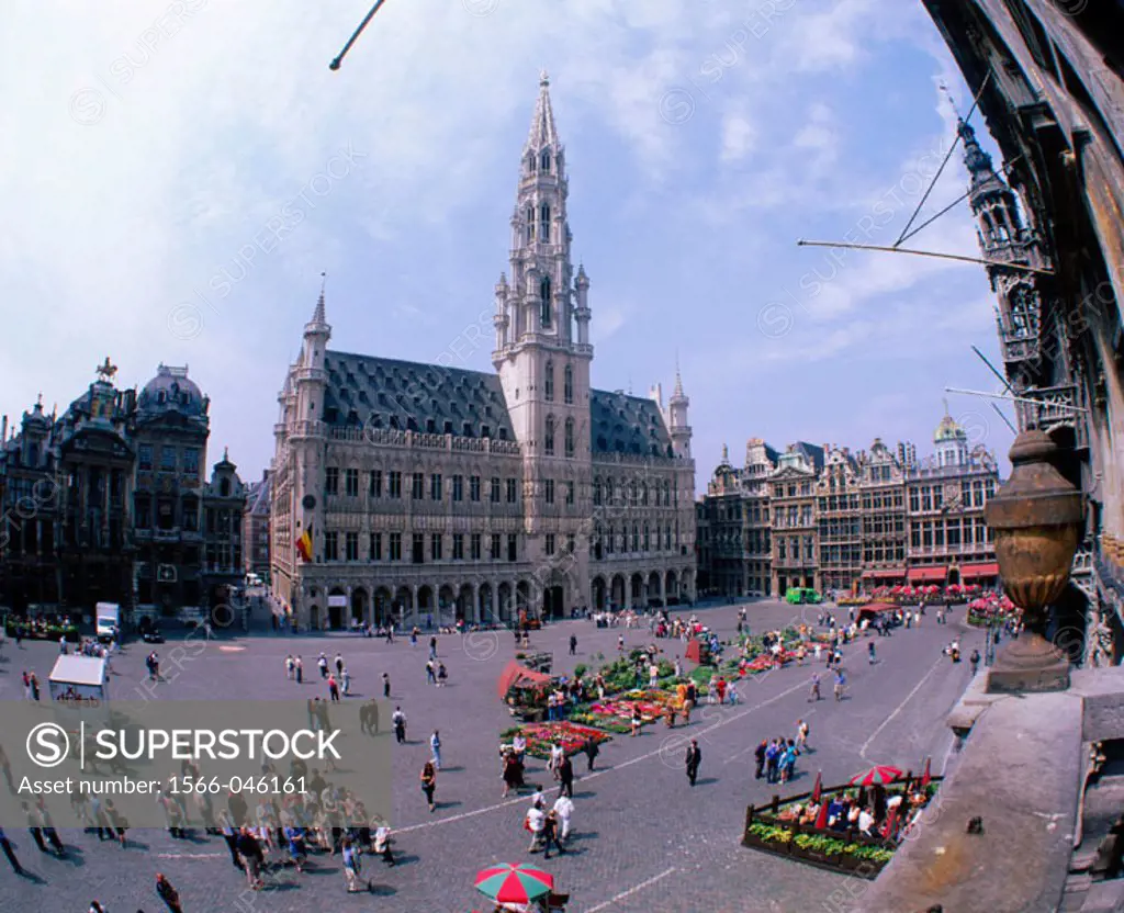 Town Hall at the Grand Place. Brussels. Belgium