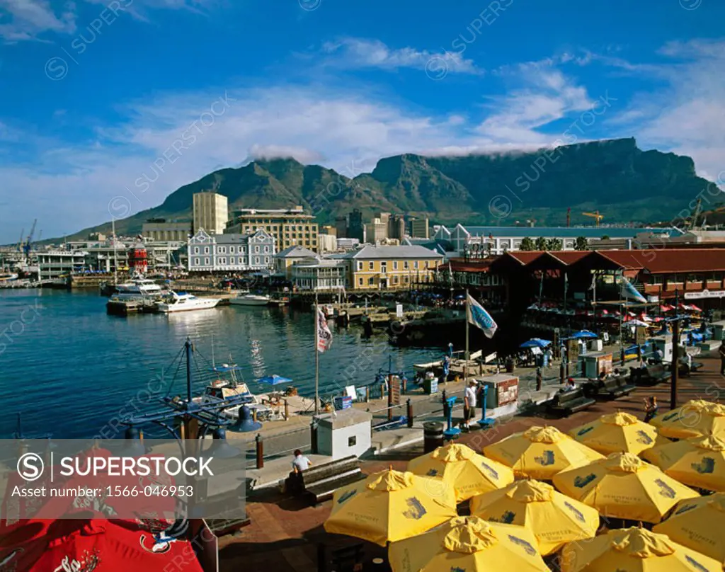The water front and Table Mountain. Cape Town. South Africa