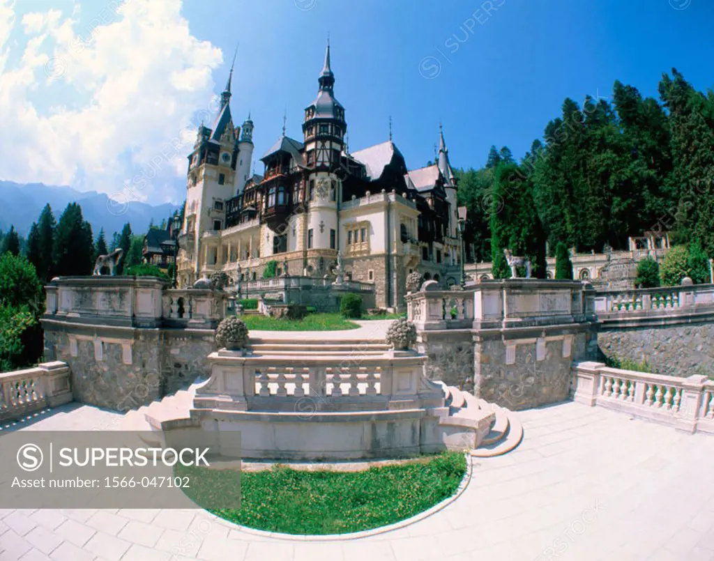 The Royal Peles Castle in Sinaia. Transylvania. Romania