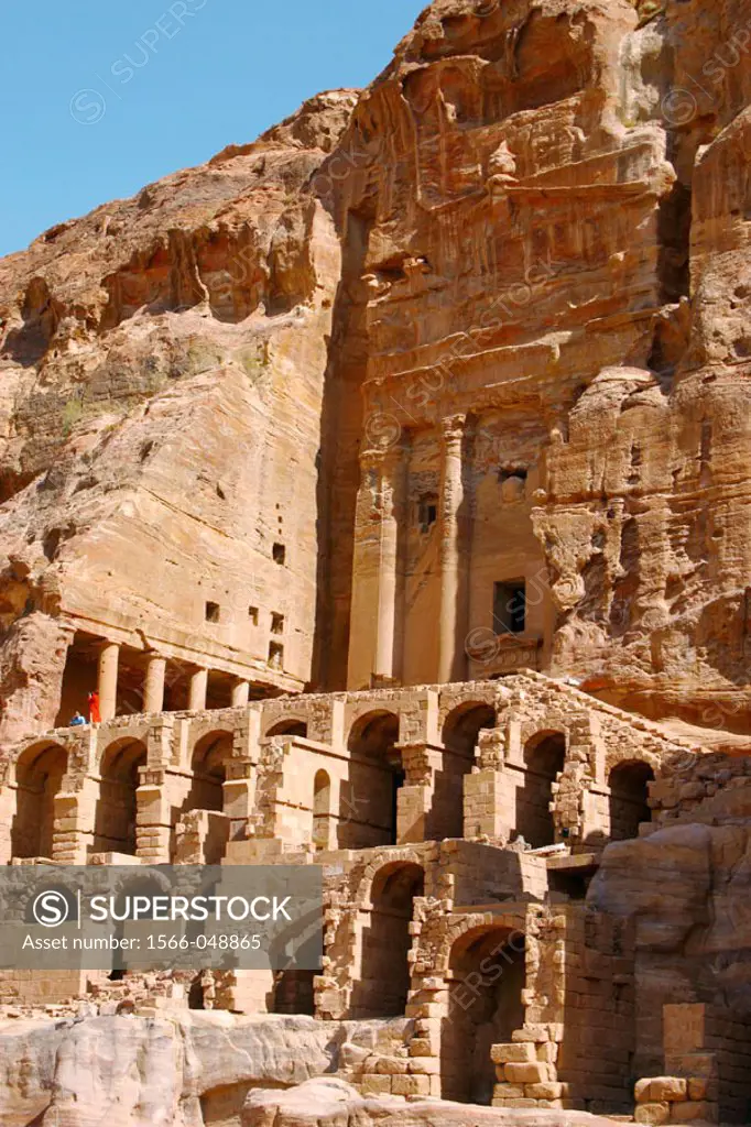 The Urn Tomb. A kings tomb in Petra. Jordan