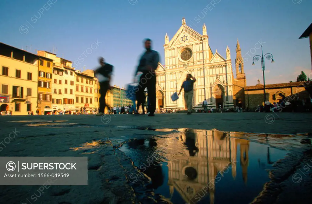 Church of the Santa Croce square. Florence. Italy