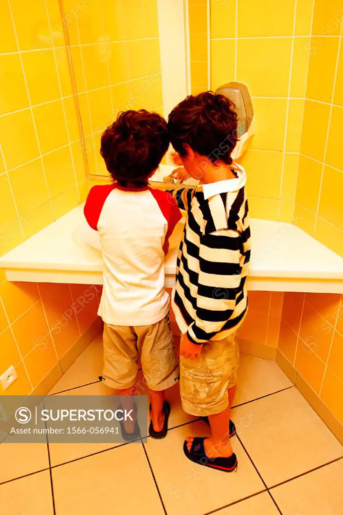 Boys in bathroom