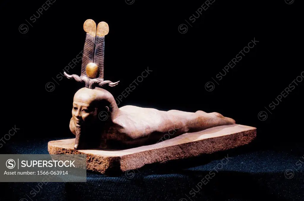 Statue of Osiris lying, 26th dynasty. Egyptian Museum. Egypt