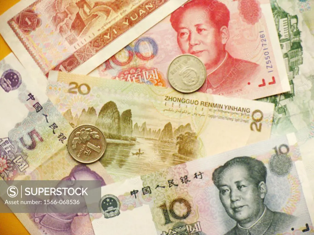 Chinese paper money with Mao