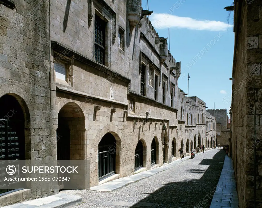 Greece, Rhodes, Dodecanese, Rhodes Town, Avenue of the Knights